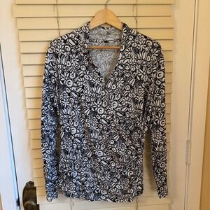 Lands End faux wrap shirt, size large